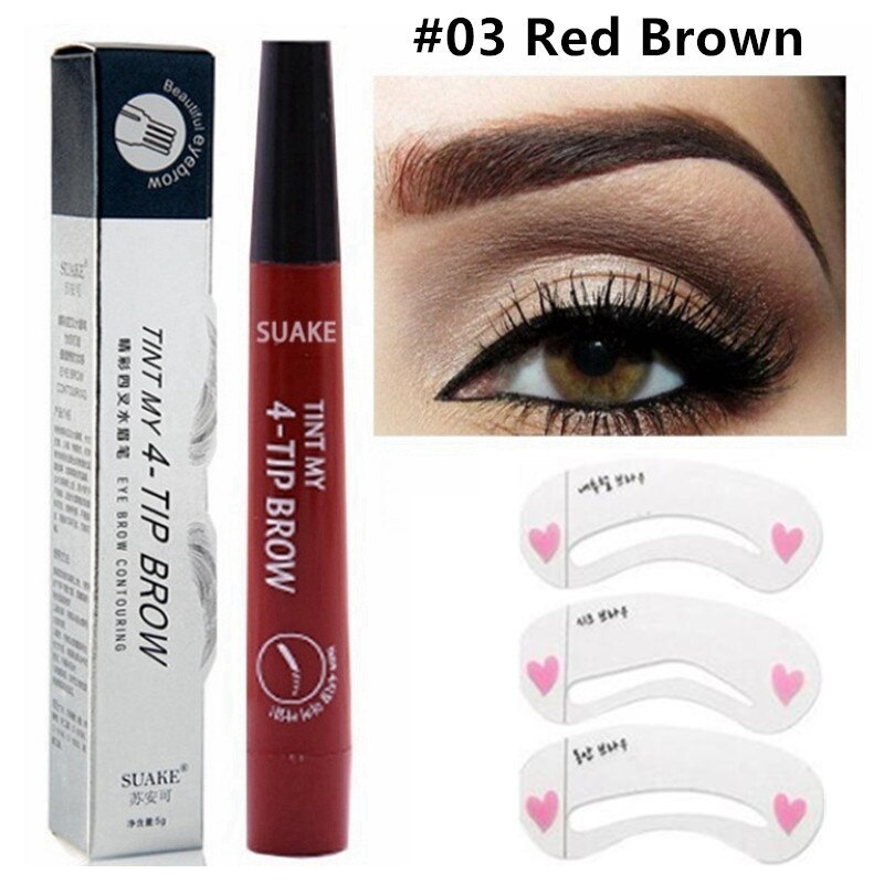 3D 5 Color Waterproof Natural Eyebrow Pencil